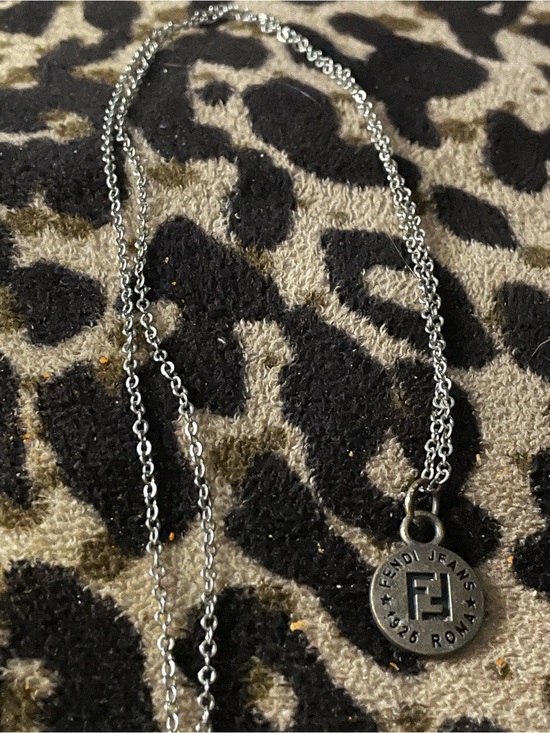 Fendi Jewelry - Fendi Silver-Tone Logo Pendant Necklace